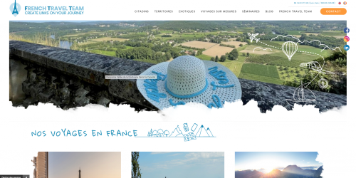 Illustration Creation du site vitrine - French Travel Team