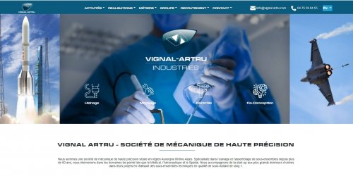 Illustration Création du site vitrine de Vignal Artru Industries en Drôme (26)