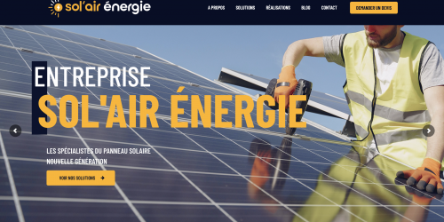 Illustration Creation du site vitrine - Sol air energie