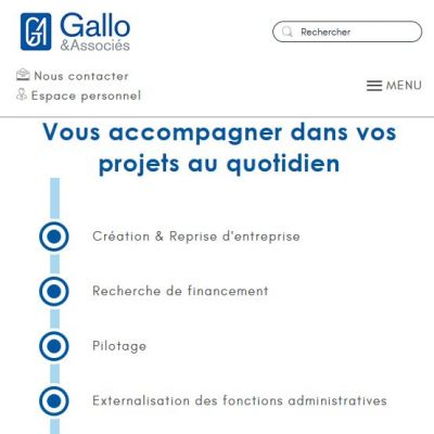 Création du site administrable de Gallo & Associés à Davézieux (Ardèche)