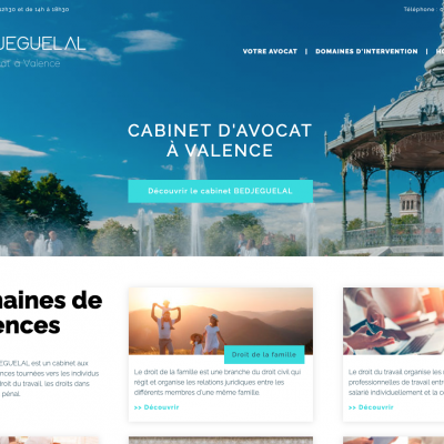 Creation du site vitrine - Avocat-bedjeguelal