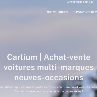 Création du site web vitrine Carlium valence (Drôme)