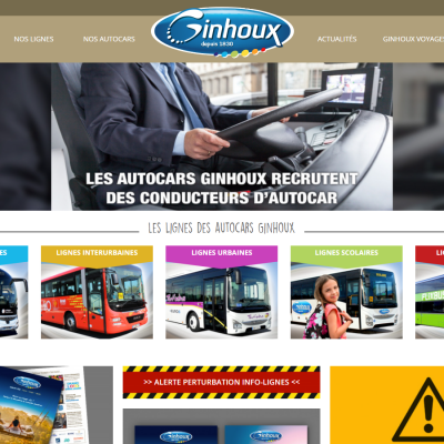 Creation du site vitrine - Ginhoux Autocars