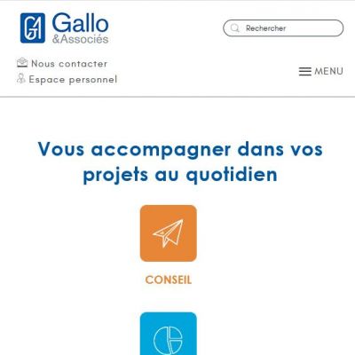 Création du site administrable de Gallo & Associés à Davézieux (Ardèche)