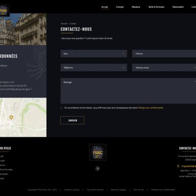 Création du site e-commerce The Panic Box sur Valence (26)