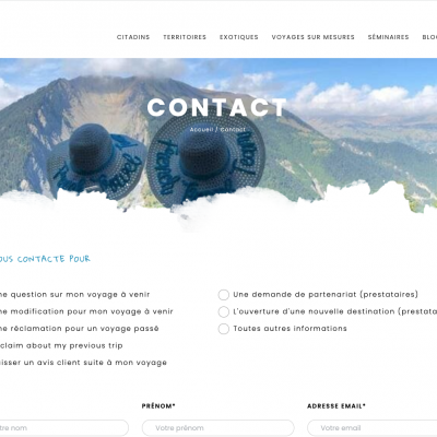 Creation du site vitrine - French Travel Team