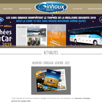 Creation du site vitrine - Ginhoux Autocars