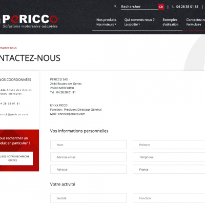 Creation du site vitrine - Pericco