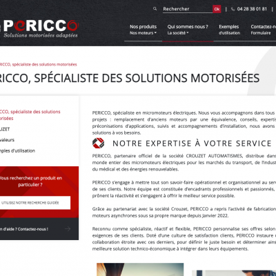 Creation du site vitrine - Pericco